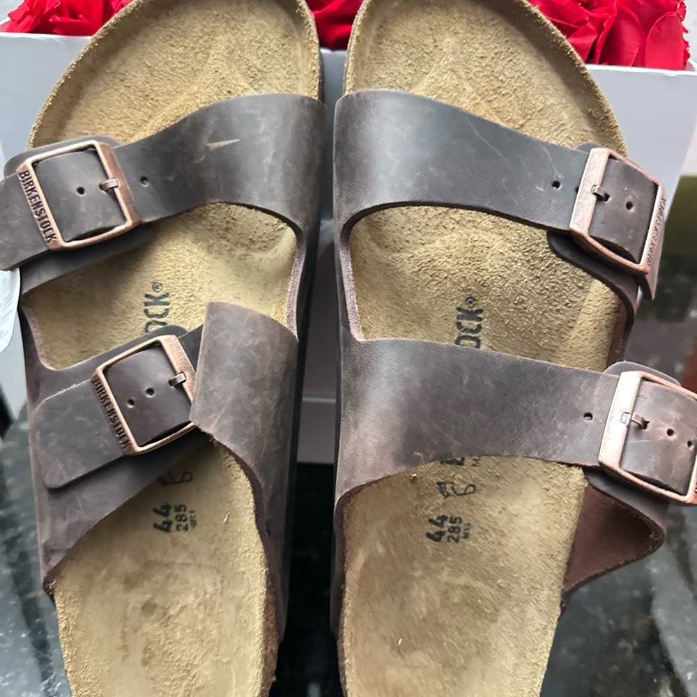Birkenstock Dark Brown Leather Sandals